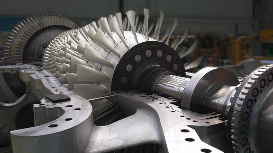 Close-up of H-25 Series gas turbine
