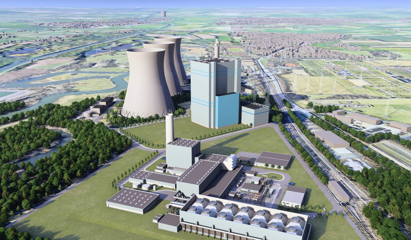 Render of the H2-ready CCGt in Werne
