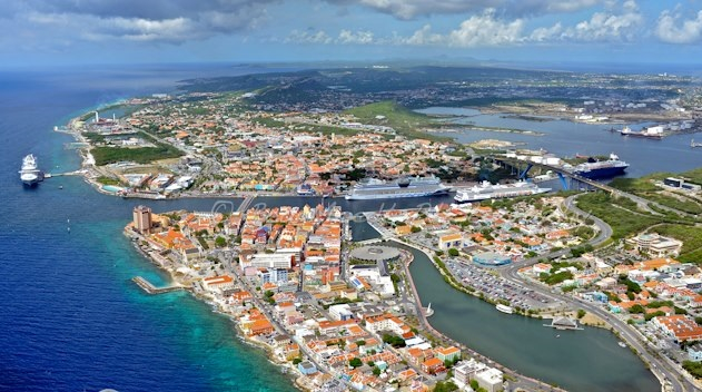 Bird’s eye view of Willemstad, Curaҫao