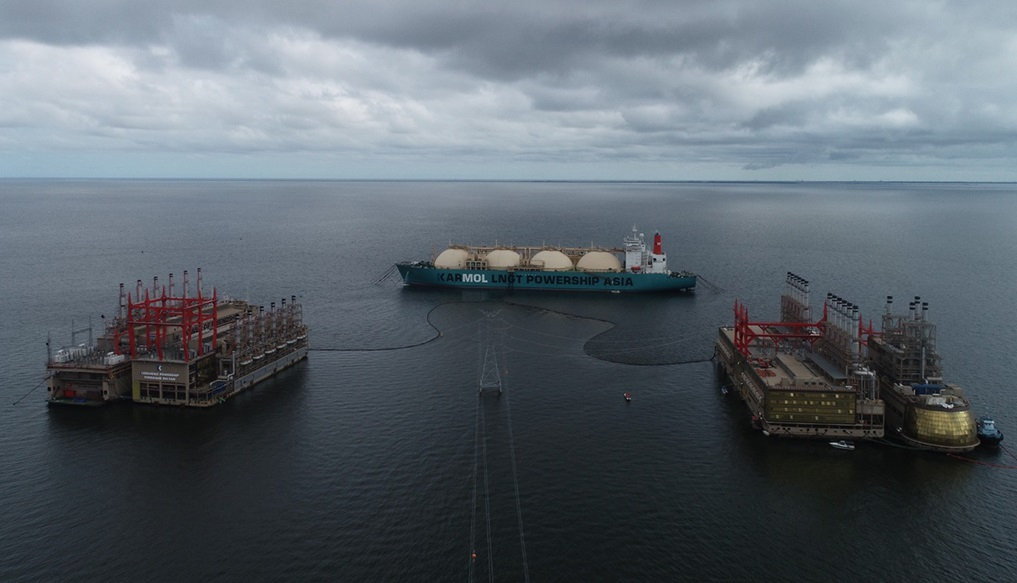 Render of Karpowership's operations off Septiba Bay, Rio de Janeiro