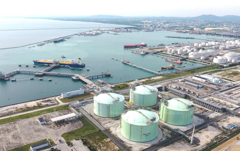 Cargoes for Hin Kong are delivered to Map Ta Phut LNG terminal southeast of Bangkok