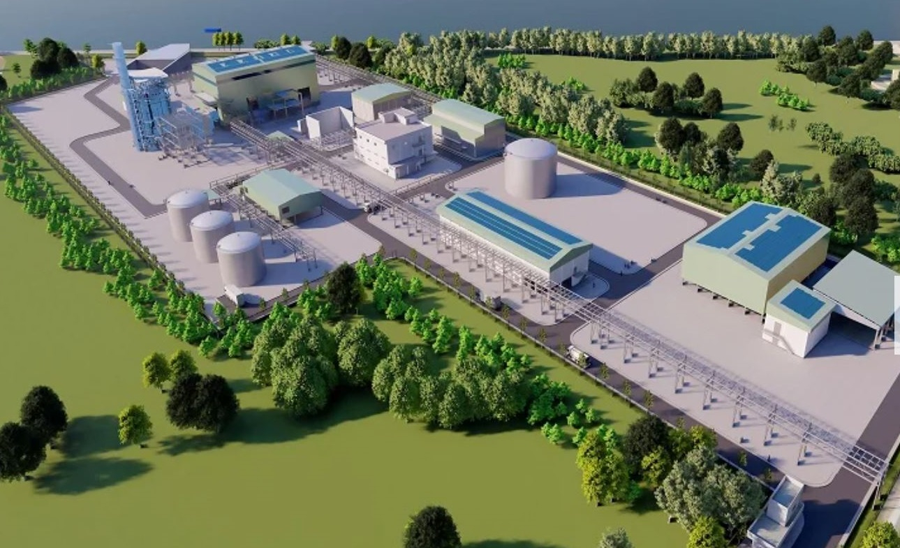 Render of Singapore's first H2-ready plant