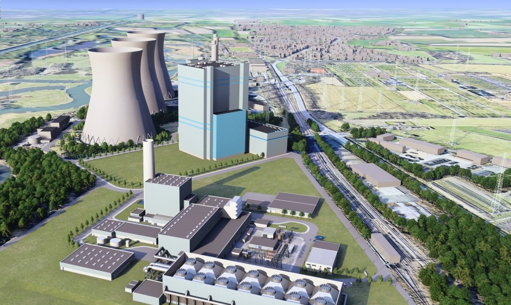 Render of RWE’s H2-ready power plant in Werne