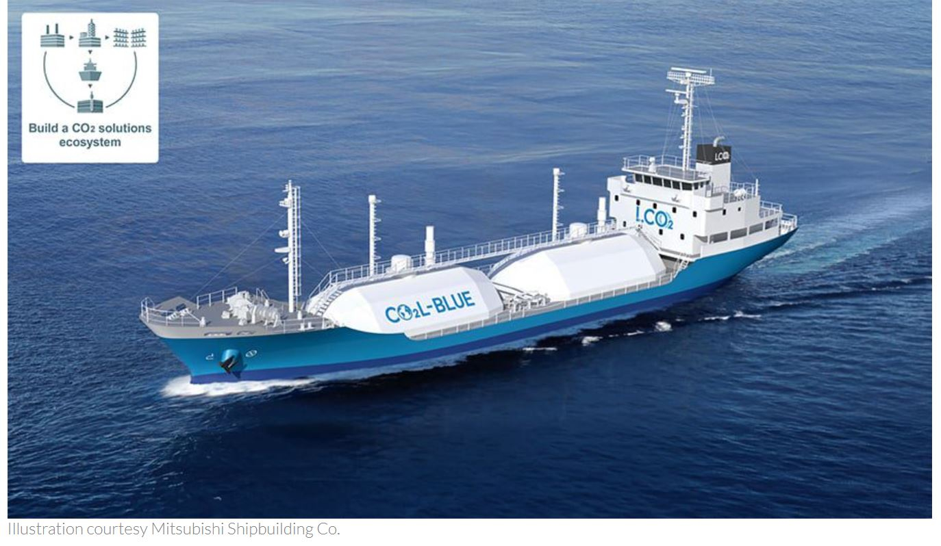 Mitsubishi is developping a CO2 carrier