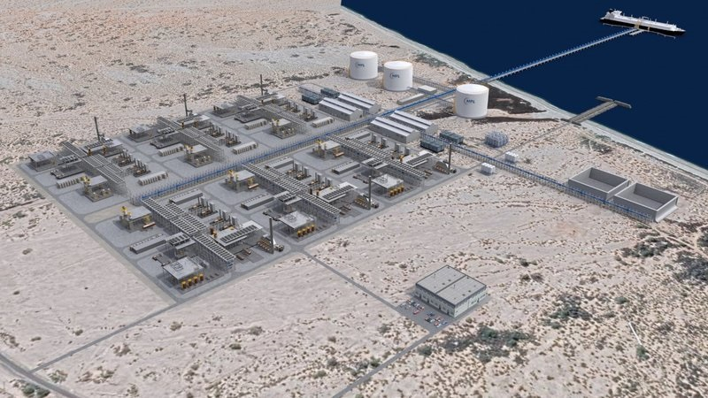 Render of Saguaro Energía LNG terminal