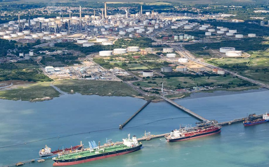 View of Exxon's Fawley refinery