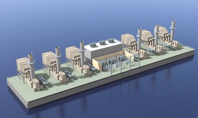 Render of the floating power plant