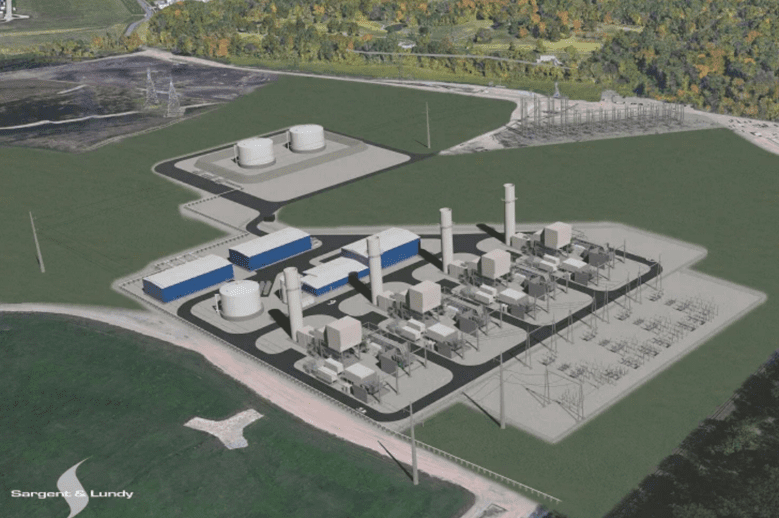 Render of the Castle Bluff Energy Center
