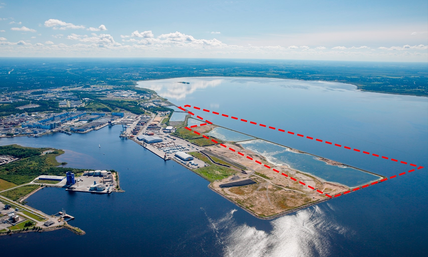 Site of Verso Energy's projected synfuels plant at Oulo Port