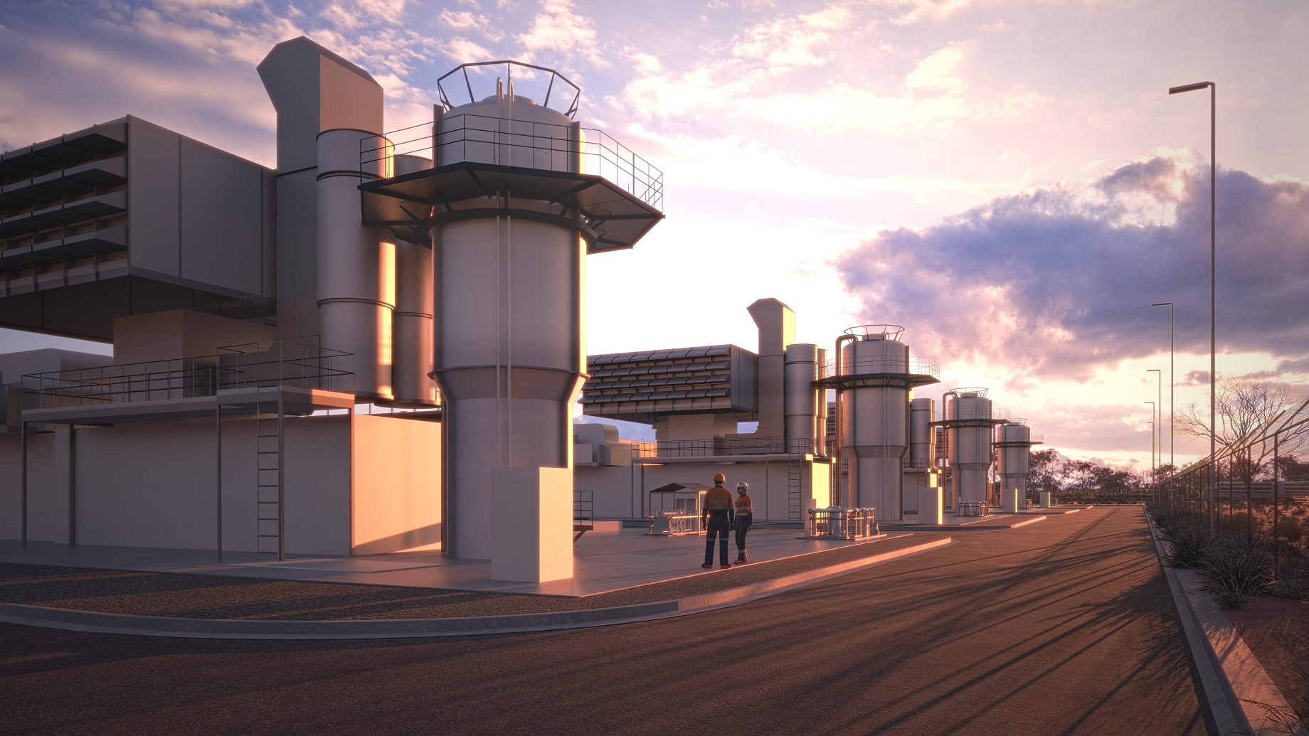 Render of Whyalla H2-power unit