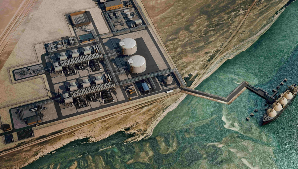 Render of ADNOC's Ruwais LNG project