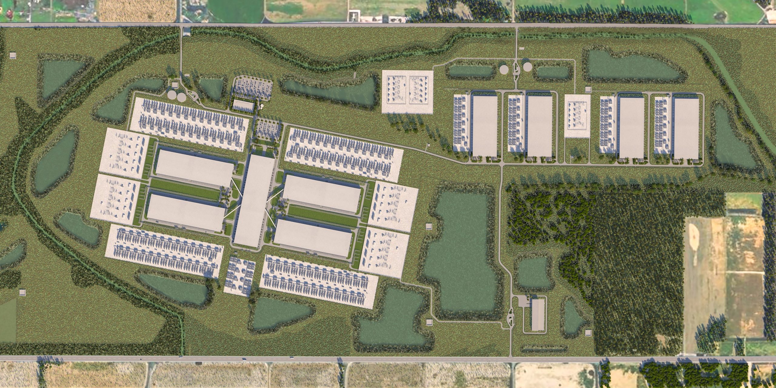 Rendering of Meta's data center in Louisiana