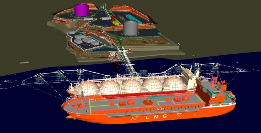 Render of Linseed’s PHLNG terminal