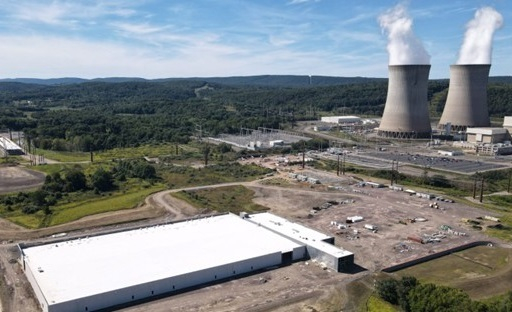 Susquehanna nuclear plant with data center in the foreground