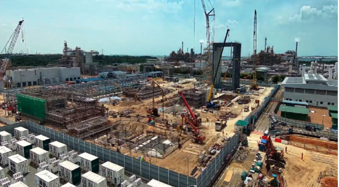 Construction works at Sembcorp's 600 MW hydrogen-ready power project