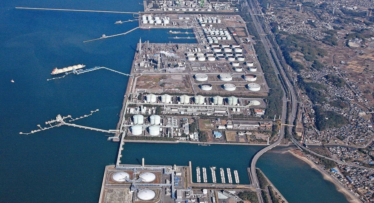 Bird's eye view of Chita thermal power station