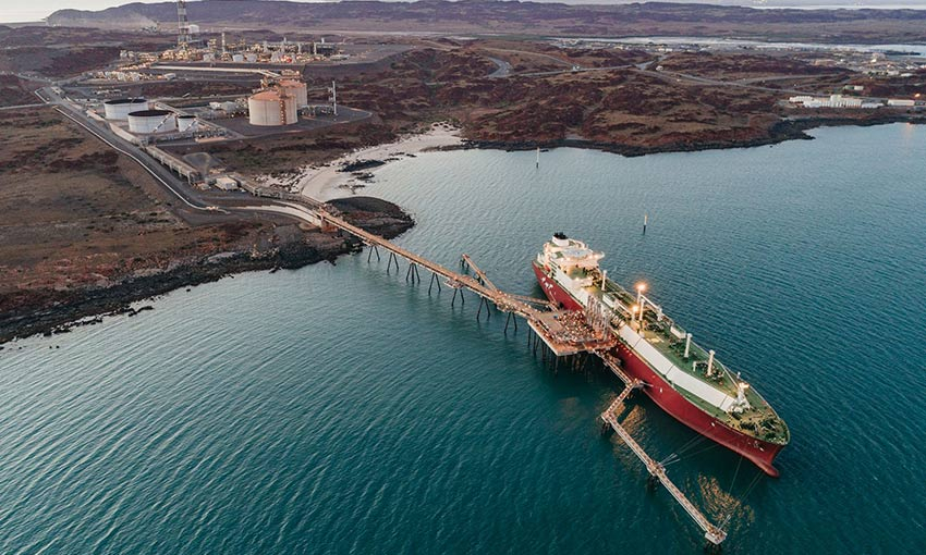 Woodside's Pluto LNG plant off Karratha, Western Australia