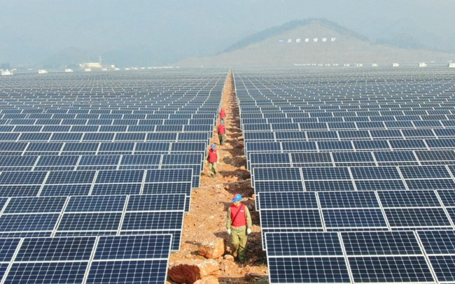 Solar pannels in Xianning, Hubei province