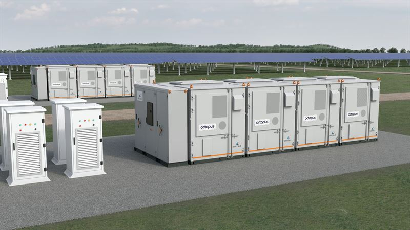 Render of Octopus Australia’s Fulham Solar Battery Hybrid project.