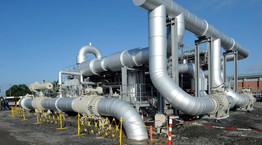 Europe's largest gas storage in Rehden, northern Germany
