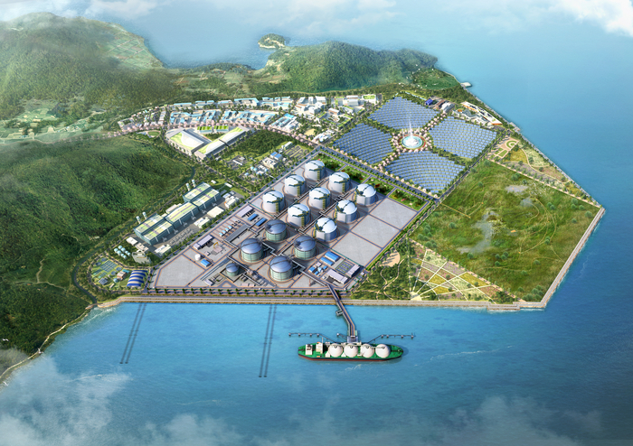 Render of Yeosu's 'Northeast Asia LNG Hub Terminal