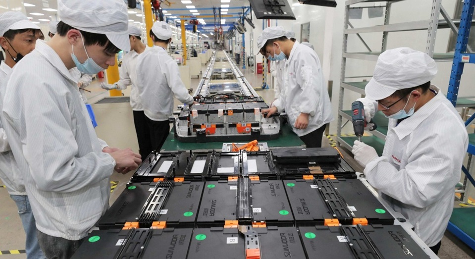 Chinese battery factory