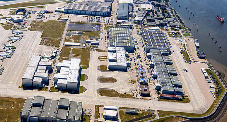 Airbus site in Hamburg Finkenwerder