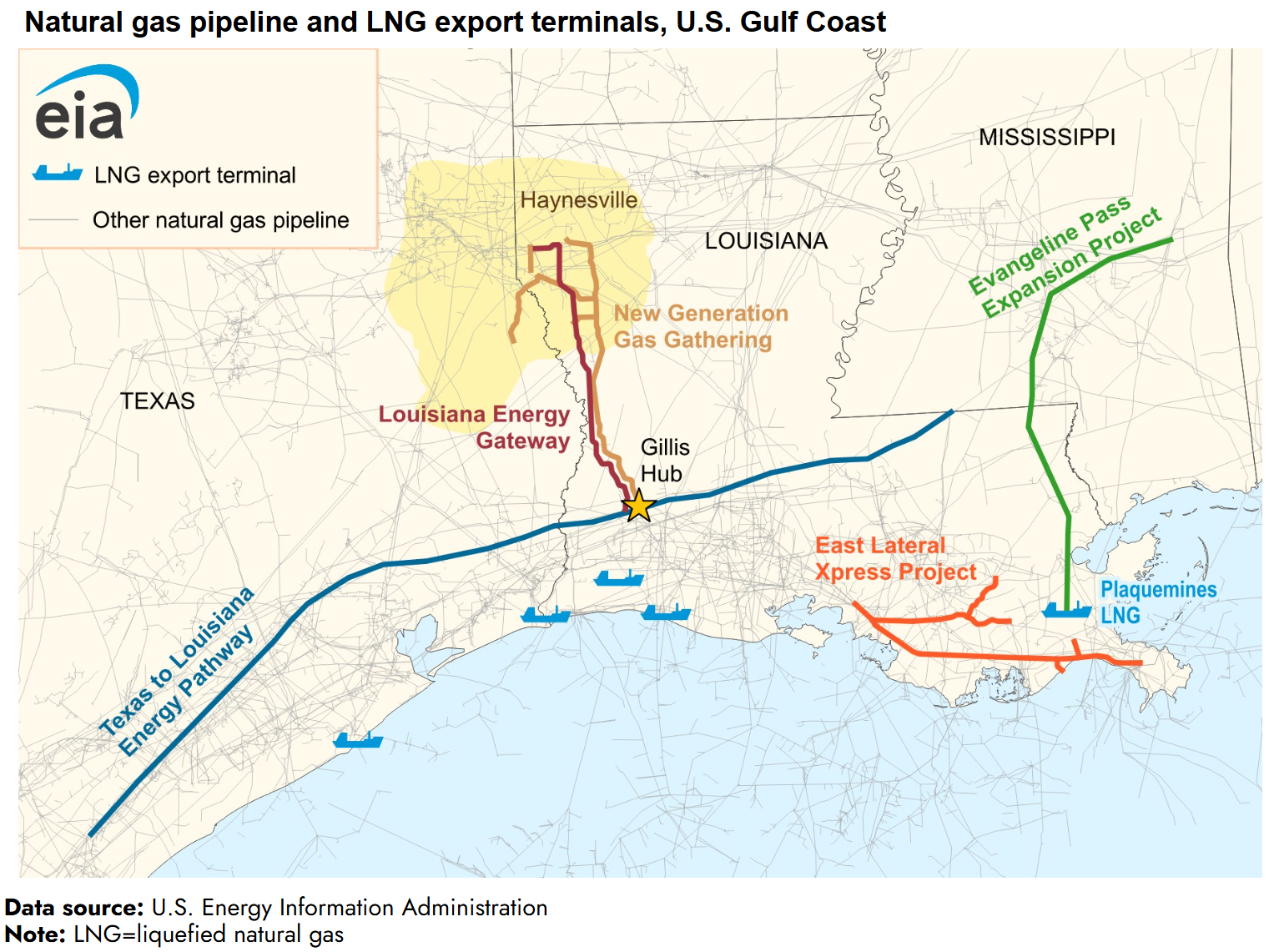EIA-map_Gas pipelines and LNG terminals US Gulf Coast