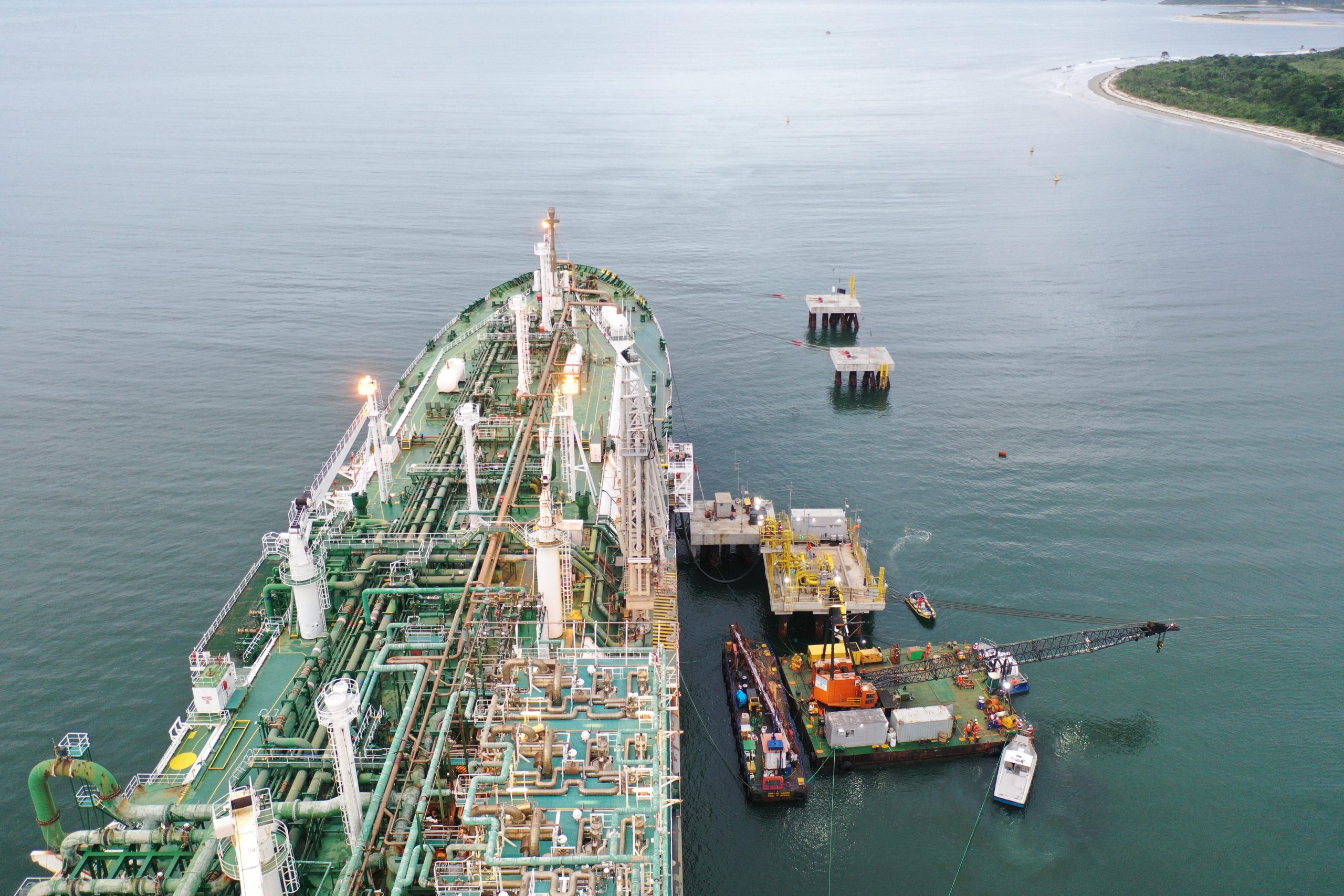 NFE's floating LNG import terminal in Santa Catarina, Brazil