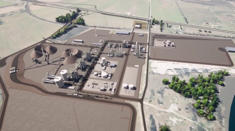 Render of Luisiana Green Fuels power plant in Caldwell Parish