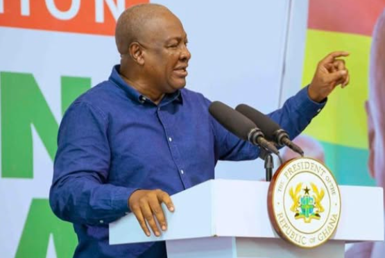 Ghana's President John D. Mahama announcing the CCGT