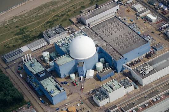Arial view of Sizewell B nuclear power station