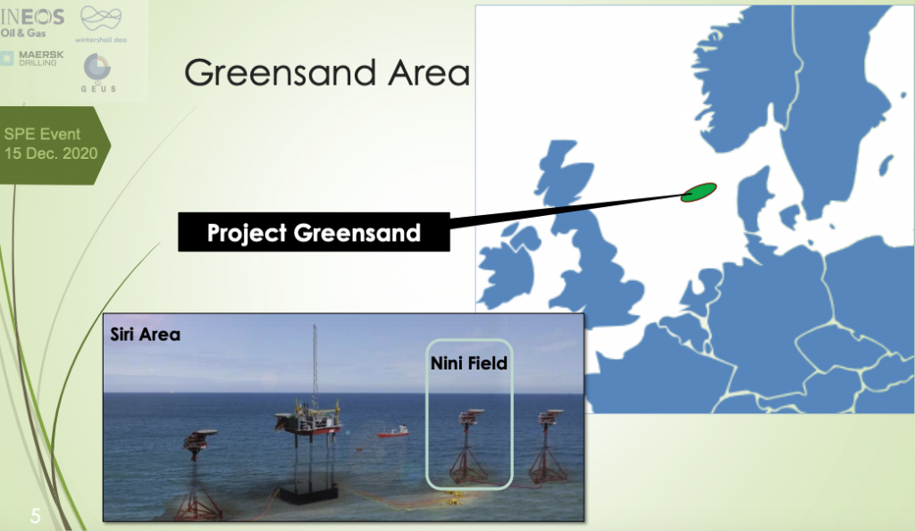 Grensand offshore CCS project map