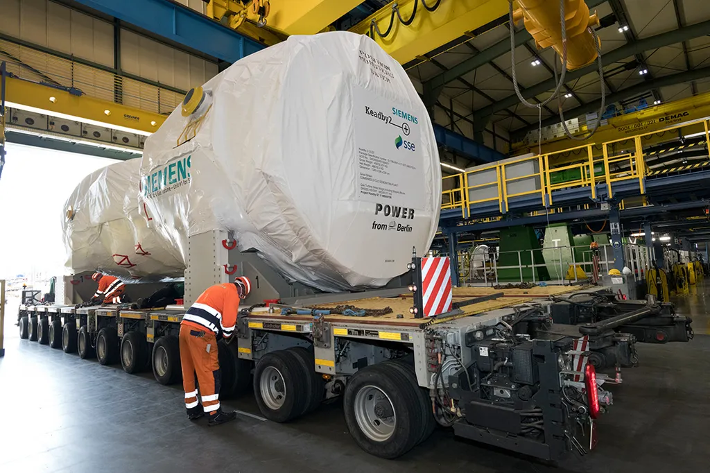 The SGT5-9000HL measures 13 meters in length and five meters in both height and width