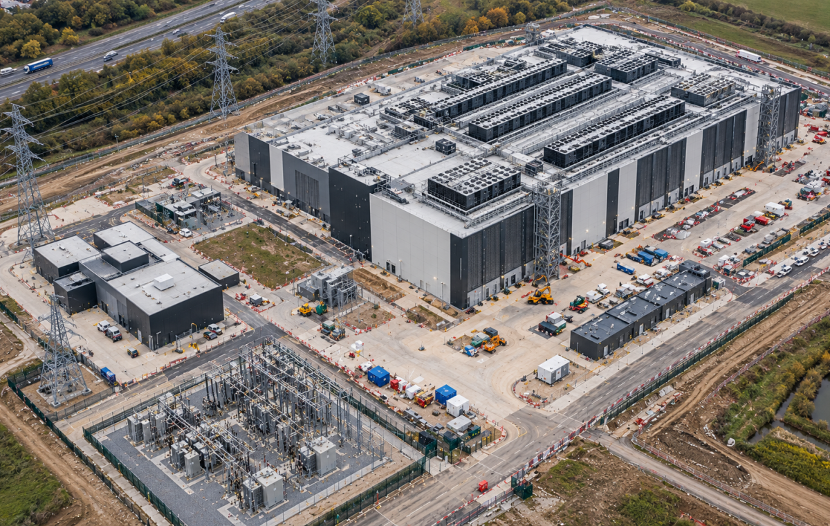 Render of AI data centre in Loughton, Essex