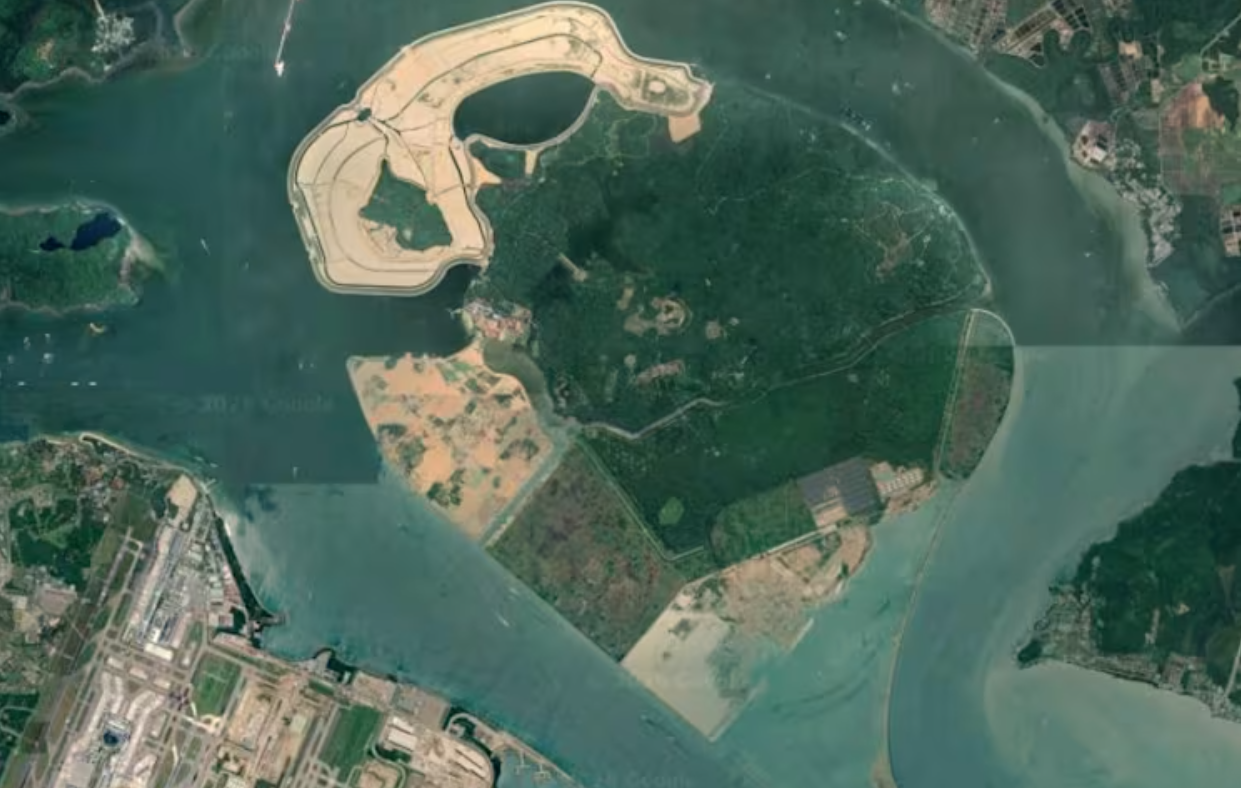 Satellite view of Pulau Tenkong_Google Maps